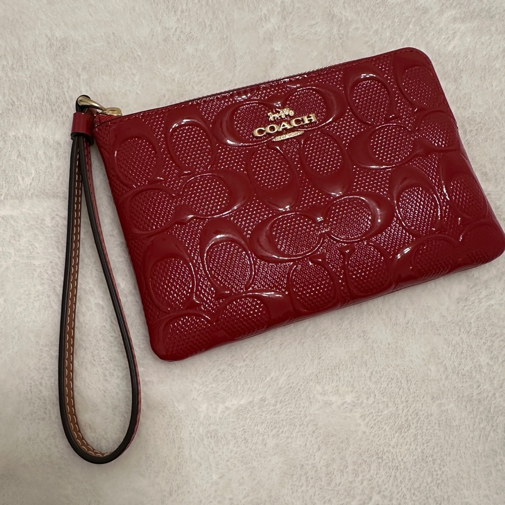 Coach Corner Zip Wristlet